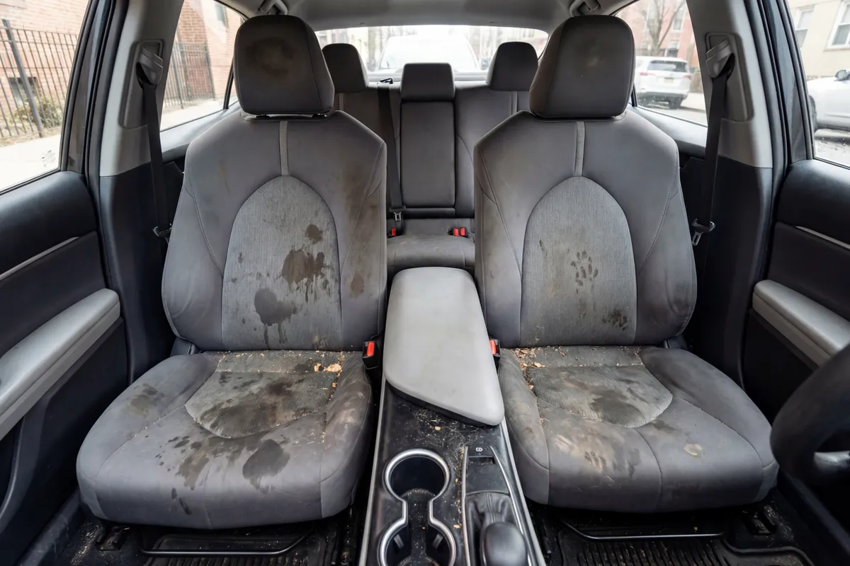 Seat Shampooing — Toyota Camry — before