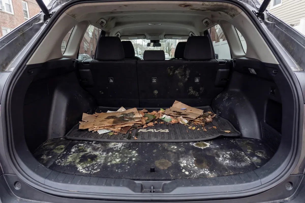 Mold Removal — Toyota RAV4 Trunk — before